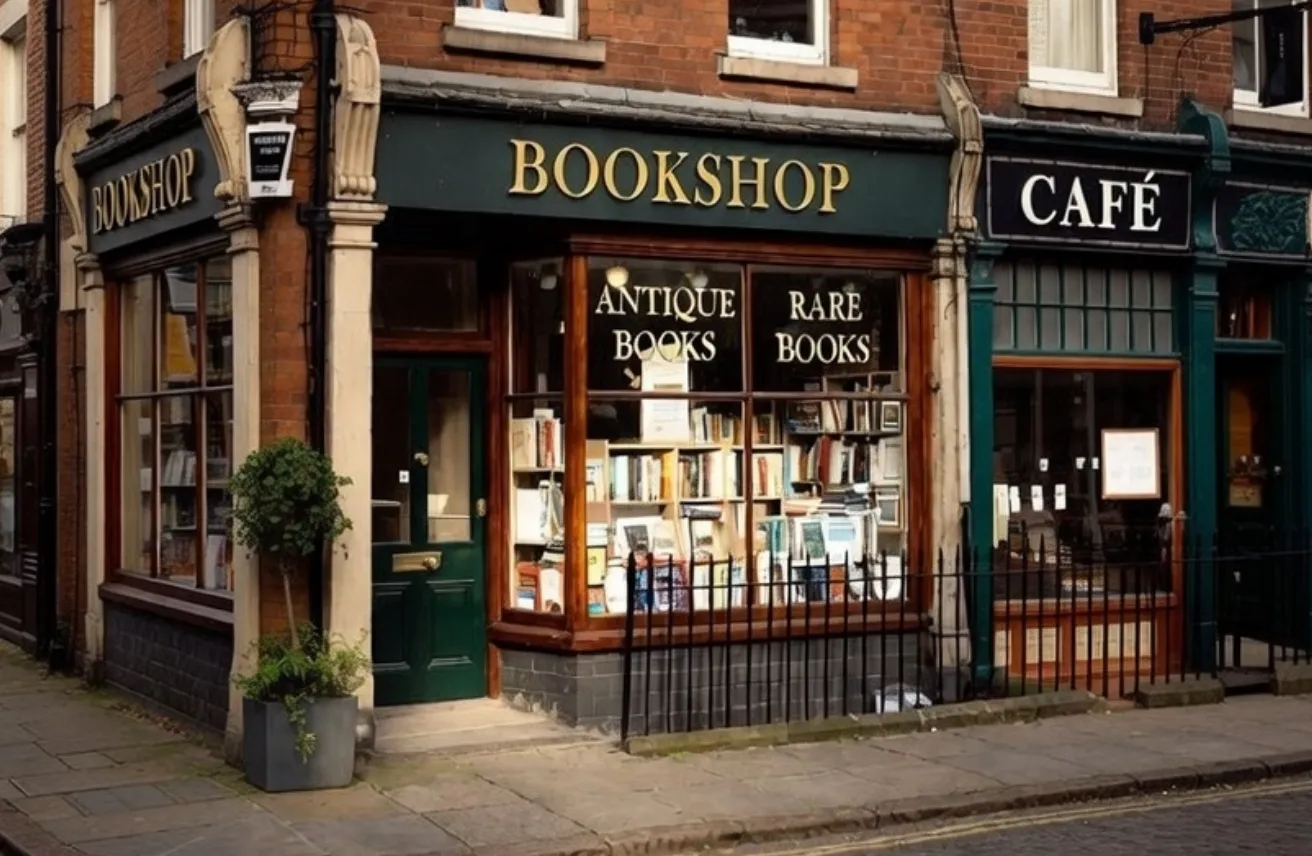 Corey's Bookshop storefront in Manchester